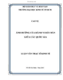 Luận văn Thạc sĩ Kinh tế: Ảnh hưởng của hành vi bầy đàn giữa các quốc gia