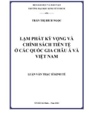 Luận văn Thạc sĩ Kinh tế: Lạm phát kỳ vọng và chính sách tiền tệ ở các quốc gia Châu Á và Việt Nam