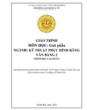 Giáo trình Giải phẫu (Ngành: Kỹ thuật phục hình răng - Trình độ: Cao đẳng) - Trường Cao đẳng Y tế Thanh Hoá