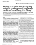 Xây dựng cơ sở lý luận tham gia cộng đồng trong quản lý không gian công cộng phù hợp với điều kiện của khu chung cư cũ ở Hà Nội