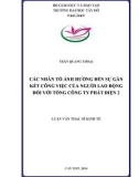 Luận văn Thạc sĩ Kinh tế: Các nhân tố ảnh hưởng đến sự gắn kết công việc của người lao động đối với Tổng công ty Phát điện 2