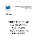 Tiểu luận: Thuế thu nhập tại Việt Nam - Thực trạng và giải pháp