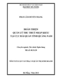 Tóm tắt luận văn Thạc sĩ Quản trị kinh doanh: Hoàn thiện quản lý thu thuế nhập khẩu tại Cục Hải quan tỉnh Quảng Nam