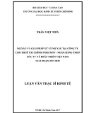 Luận văn Thạc sĩ Kinh tế: Nợ xấu và giải pháp xử lý nợ xấu tại Công ty Cho thuê tài chính TNHH MTV - Ngân hàng TMCP Đầu tư và Phát triển Việt Nam giai đoạn 2017-2020