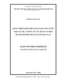 Luận văn Thạc sĩ Kinh tế: Hoàn thiện phân bổ ngân sách nhà nước cho các dự án đầu tư XDCB do thành phố Thái Nguyên quản lý