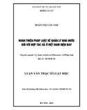 Luận văn Thạc sĩ Luật học: Hoàn thiện pháp luật về quản lý nhà nước đối với hợp tác xã ở Việt Nam hiện nay