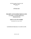 Tóm tắt Khóa luận tốt nghiệp ngành Bảo tàng học: Tìm hiểu di tích đình Trịnh Xuyên