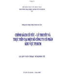 Luận văn Thạc sĩ Kinh tế: Chính sách cổ tức - Lý thuyết và thực tiễn tại một số công ty cổ phần khu vực TP. HCM