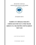 Luận văn Thạc sĩ Kinh tế: Nghiên cứu mối quan hệ giữa chính sách tiền tệ và tính thanh khoản của thị trường chứng khoán Việt Nam