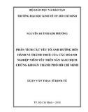 Luận văn Thạc sĩ Kinh tế: Phân tích các yếu tố ảnh hưởng đến hành vi tránh thuế của các doanh nghiệp niêm yết trên Sàn giao dịch chứng khoán Thành phố Hồ Chí Minh