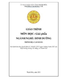 Giáo trình Giải phẫu (Ngành: Dinh dưỡng - Trình độ: Cao đẳng) - Trường Cao đẳng Y tế Thanh Hoá