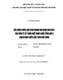 Luận văn thạc sĩ kinh tế: Xây dựng chiến lược kinh doanh giai đoạn 2007 - 2015 của công ty cổ phần xuất nhập khẩu tổng hợp II hoạch định chiến lược theo quá trình