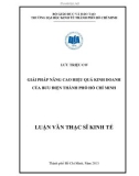 Luận văn Thạc sĩ Kinh tế: Giải pháp nâng cao hiệu quả kinh doanh của Bưu điện thành phố Hồ Chí Minh