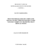 Luận án Tiến sĩ Kinh tế: Phân tích mối quan hệ giữa chiến lược rao giá, giá bán, thời gian rao bán và khả năng bán. Nghiên cứu thị trường nhà ở riêng lẻ TP.HCM