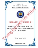 Khóa luận tốt nghiệp Tài chính Ngân hàng: Đánh giá khả năng chịu đựng rủi ro thanh khoản của Ngân hàng TMCP Công Thương Việt Nam