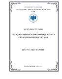 Luận văn Thạc sĩ Kinh tế: Tốc độ điều chỉnh cấu trúc vốn mục tiêu của các doanh nghiệp tại Việt Nam