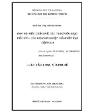 Luận văn Thạc sĩ Kinh tế: Tốc độ điều chỉnh về cấu trúc vốn mục tiêu của các doanh nghiệp niêm yết tại Vệt Nam