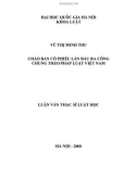 Luận văn Thạc sĩ Luật học: Chào bán cổ phiếu lần đầu ra công chúng theo pháp luật Việt Nam