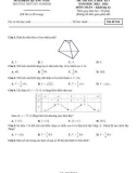Đề kiểm tra giữa học kì 1 môn Toán lớp 12 năm 2022-2023 - Trường THPT Hồ Nghinh (Mã đề 014)