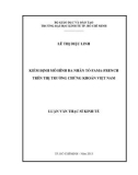 Luận văn Thạc sĩ Kinh tế: Kiểm định mô hình ba nhân tố Fama-French trên thị trường chứng khoán Việt Nam