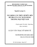 Luận văn Thạc sĩ Kinh tế: Tác động cấu trúc sở hữu đến rủi ro của các ngân hàng thương mại Việt Nam