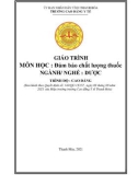 Giáo trình Đảm bảo chất lượng thuốc (Ngành: Dược - Trình độ: Cao đẳng) - Trường Cao đẳng Y tế Thanh Hoá