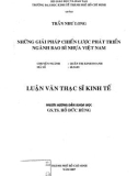 Luận văn Thạc sĩ Kinh tế: Những giải pháp chiến lược phát triển ngành Bao bì nhựa Việt Nam