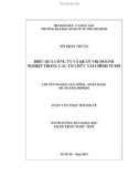 Luận văn Thạc sĩ Kinh tế: Hiệu quả công ty và quản trị doanh nghiệp trong các tổ chức tài chính vi mô