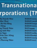 Transnational Corporations (TNCs)