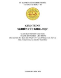 Giáo trình Nghiên cứu khoa học (Ngành: Xét nghiệm - Trình độ: Cao đẳng liên thông) - Trường Cao đẳng Y tế Thanh Hoá