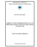 Luận văn Thạc sĩ Kinh tế: Nghiên cứu mức độ định dưới giá các cổ phiếu phát hành lần đầu ra công chúng tại Việt Nam