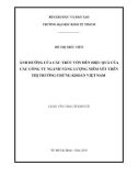 Luận văn Thạc sĩ Kinh tế: Ảnh hưởng của cấu trúc vốn đến hiệu quả của các công ty thuộc ngành năng lượng niêm yết trên thị trường chứng khoán Việt Nam