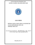 Giáo trình Quản lý chất lượng ao nuôi thuỷ sản (Nghề: Bệnh học thuỷ sản - Trung cấp) - Trường Cao đẳng Cộng đồng Đồng Tháp