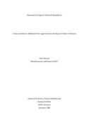 Master's thesis of Business: Measuring the impact of financial deregulation