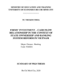 Summary of Phd thesis: Firms’ investment – Cash flow relationship in the context of state ownership and banking system reform in Vietnam