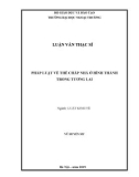 Luận văn Thạc sĩ Luật kinh tế: Pháp luật về thế chấp nhà ở hình thành trong tương lai