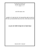 Luận án Tiến sĩ Quản lý đất đai: Nghiên cứu một số yếu tố ảnh hưởng đến giá đất ở đô thị tại thành phố Thái Nguyên, tỉnh Thái Nguyên