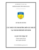 Luận văn Thạc sĩ Quản trị kinh doanh: Các nhân tố ảnh hưởng đến giá nhà ở tại thành phố Hồ Chí Minh