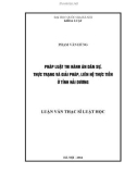 Luận văn Thạc sĩ Luật học: Pháp luật thi hành án dân sự, thực trạng và giải pháp, liên hệ thực tiễn ở tỉnh Hải Dương