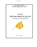 BÀI TẬP MÔN HỌC ĐỊNH GIÁ TÀI SẢN