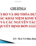 Bài giảng Quản trị rủi ro: Chương 6 - Võ Hữu Khánh