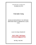 Luận văn Thạc sĩ Quản trị kinh doanh: Đánh giá thành tích tư vấn viên bảo hiểm nhân thọ của Prudential tại Đà Nẵng