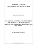 Luận văn Thạc sĩ Kinh tế: Bảo hiểm khả năng phục hồi và mức độ hài lòng thông qua các nhóm tôn giáo - Nghiên cứu thực nghiệm trên các hộ gia đình nông thôn Việt Nam