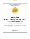 Giáo trình Dinh dưỡng học đường (Ngành: Dinh dưỡng - Trình độ: Cao đẳng) - Trường Cao đẳng Y tế Thanh Hoá