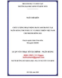 Luận văn thạc sĩ Tài chính ngân hàng: Chất lượng hoạt động Bancassurance tại Ngân hàng TMCP Đầu tư và Phát triển Việt Nam chi nhánh Hồng Hà