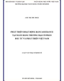 Luận văn Thạc sĩ Kinh tế: Phát triển hoạt động Bancassurance tại Ngân hàng thương mại cổ phần Đầu tư và Phát triển Việt Nam - Chu Thị Thu Hoài