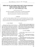Báo cáo Động học sự tạo thành phức chất trung gian hoạt động peroxo (PER) trong hệ: H2O - Co2+ - axit xitric (H4L) - H2O2 