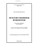Luận văn Thạc sĩ Luật học: Pháp luật về công ty trách nhiệm hữu hạn một thành viên ở Việt Nam