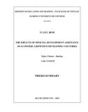 Thesis summary: The impacts of official development assistance on economic growth in developing countries