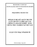 Luận văn Thạc sĩ Kinh tế: Mối quan hệ giữa quản trị vốn luân chuyển và hiệu quả tài chính của doanh nghiệp - Bằng chứng thực nghiệm tại Việt Nam